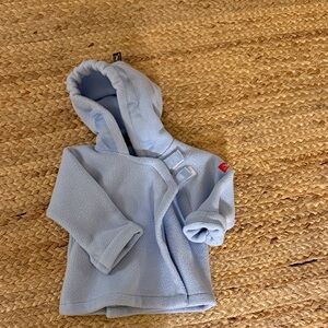 Cozy Light Blue Hooded Jacket